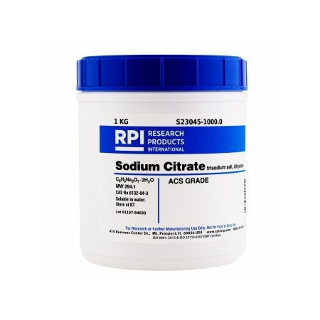 Rpi Sodium Citrate, Trisodium Salt, ACS, 1 KG S23045-1000.0